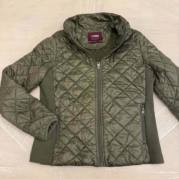 Ci Sono Olive Quilted Jacket for fall and school - Picture 1 of 11